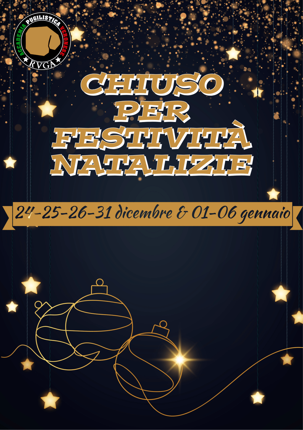 Chiusura per le festività natalizie&nbsp;2024/2025