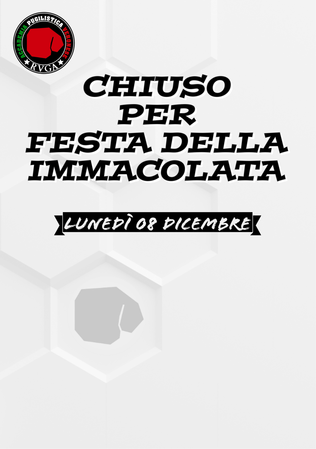 Chiusura per la Festa dell’Immacolata 2025